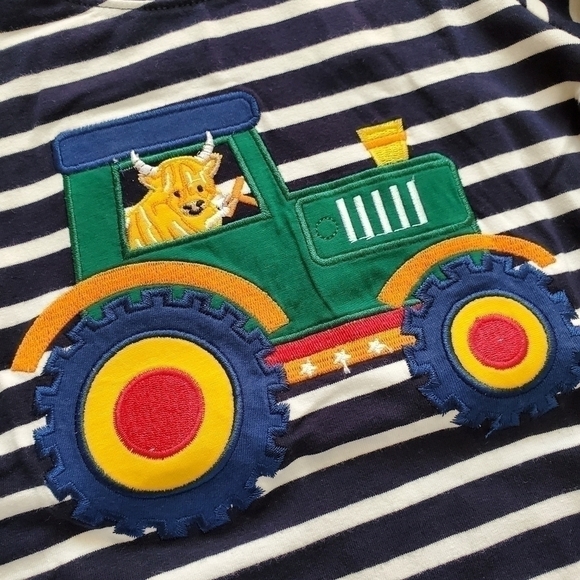 Highland Cow and Tractor Applique Long-Sleeve Top - Picture 12 of 16